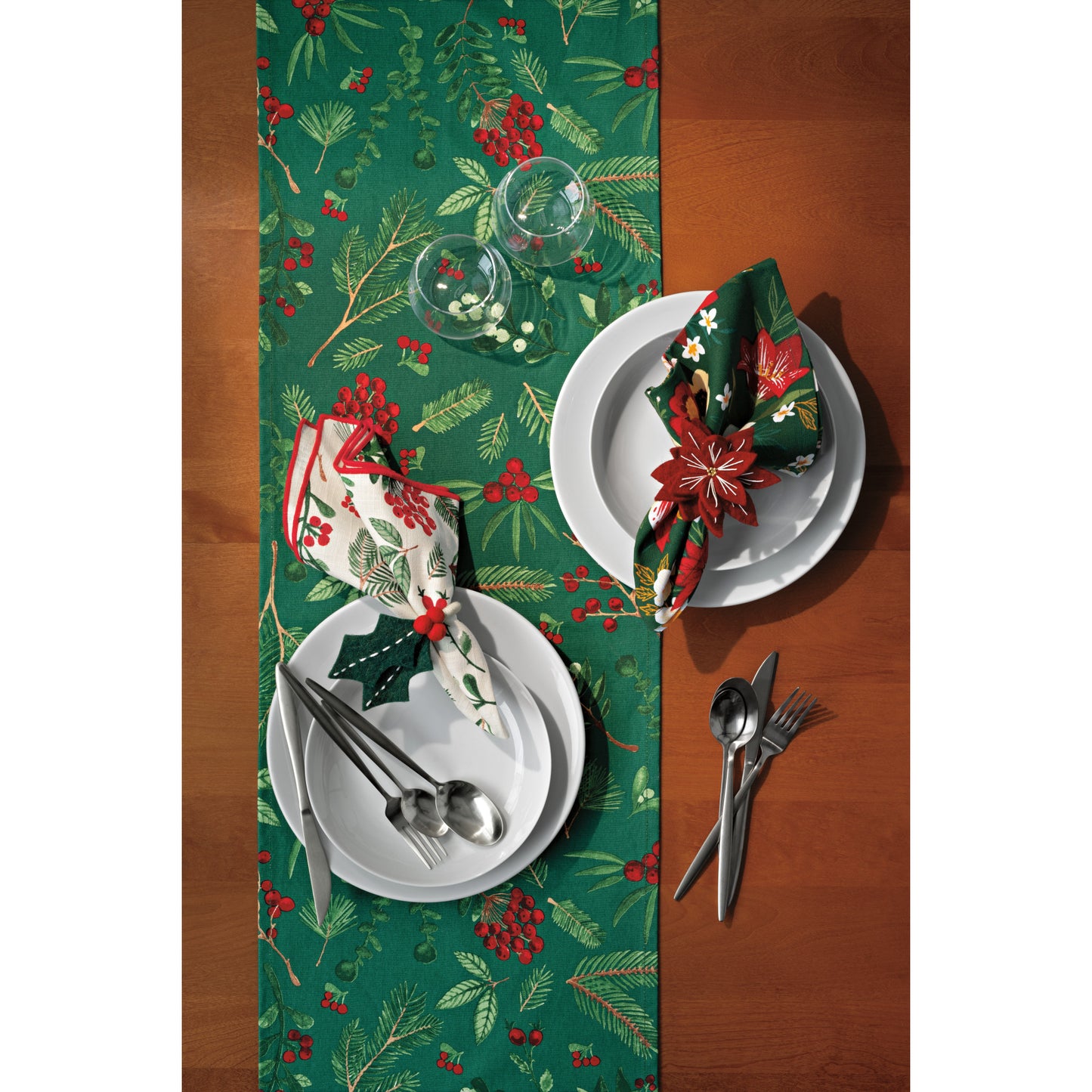 Winterberry Christmas Felt Napkin Ring