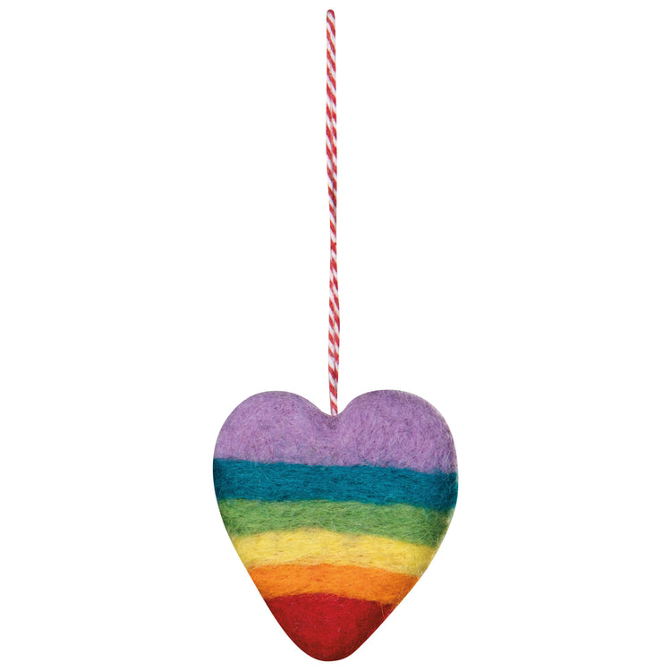 Love is Love Felt Christmas Tree Ornaments - 3 Assorted Styles