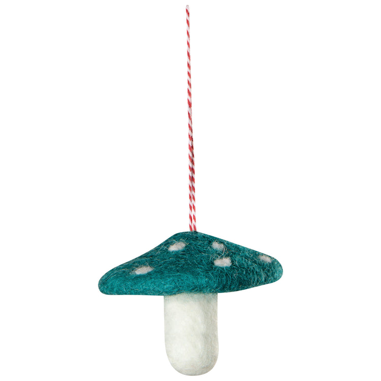 Mushroom Gems Felt Christmas Tree Ornaments - 4 Assorted Styles