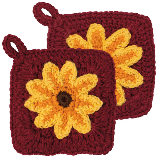 Sunflower Splendor Crochet Sponges Set of 2