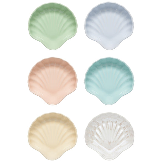 Seaside Shells Shaped Pinch Bowls Set of 6