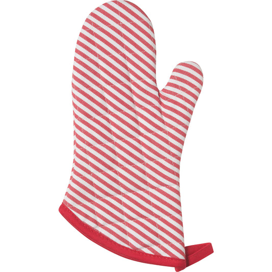 Superior Red Narrow Stripe Oven Mitt