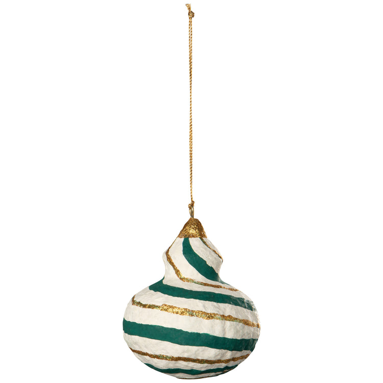 Luminous Jewels Mache Christmas Tree Ornaments - 3 Assorted Styles
