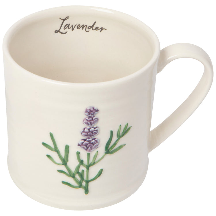 Lavender Embossed Mug