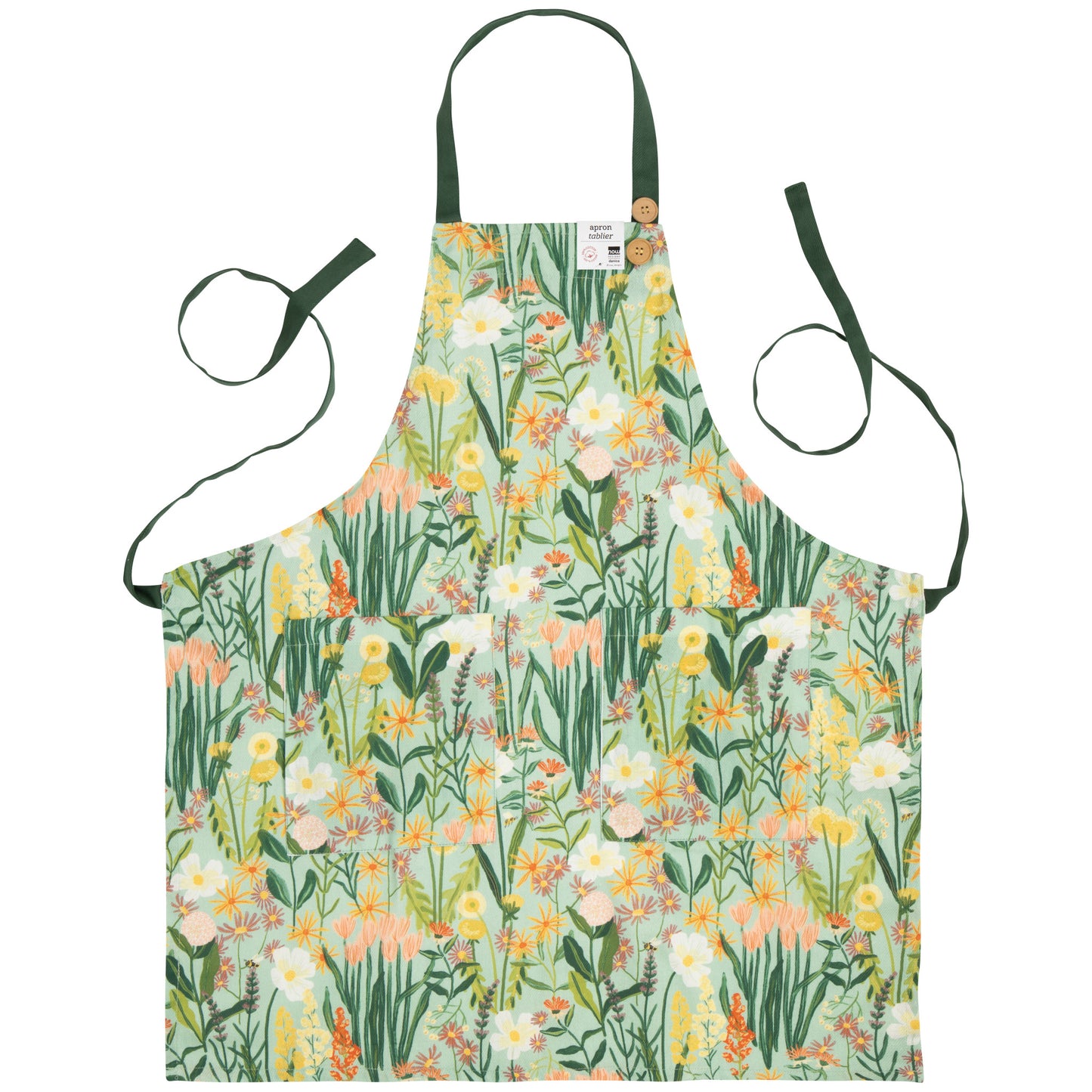 Bees & Blooms Spruce Apron