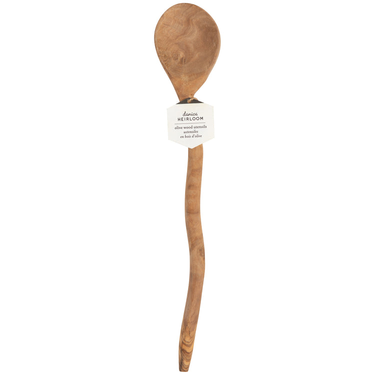 Olive Wood Wavy Rounded Spoon