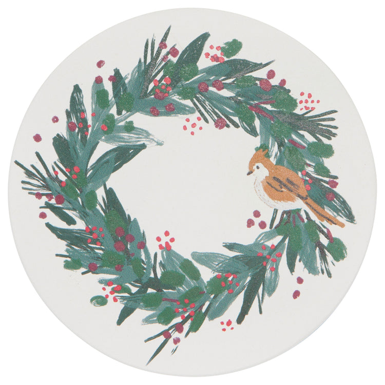 Wreaths Soak Up Coasters Set of 4