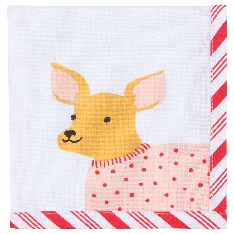 Holiday Hounds Christmas Cocktail Napkins Set of 4
