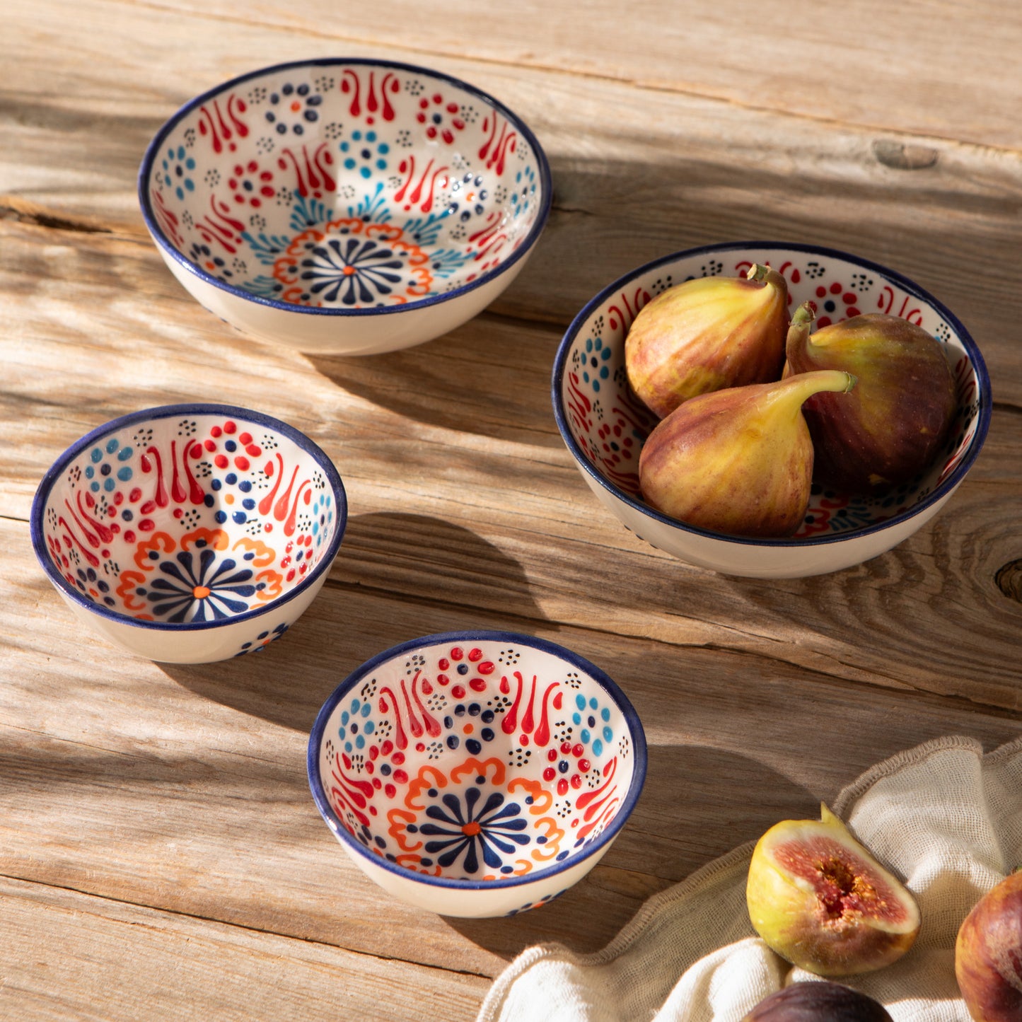 Hand-painted Turkish Bowl 3.5 inch - Evani White