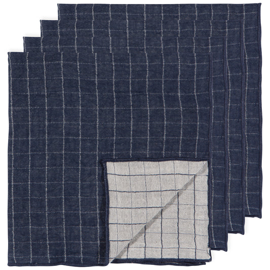 Midnight Double Weave Napkins Set of 4