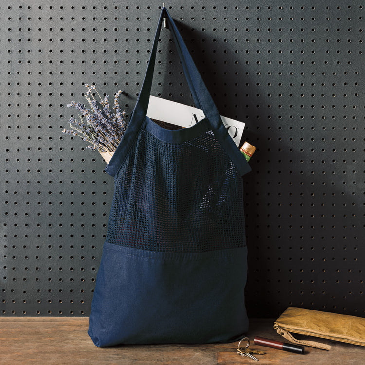 Midnight Blue Mercado Tote Bag