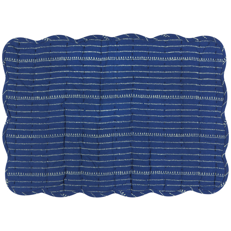 Fan Flower Block Print Kantha Placemat