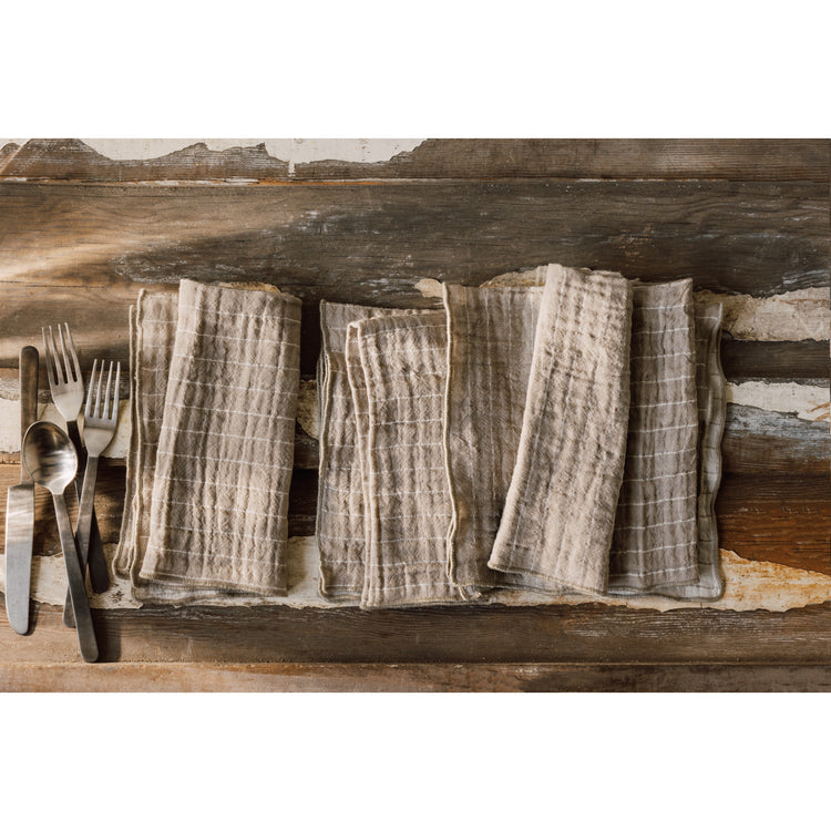 Dove Gray Double Weave Napkins Set of 4