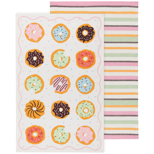 Donuts Cotton Dishtowels Set of 2