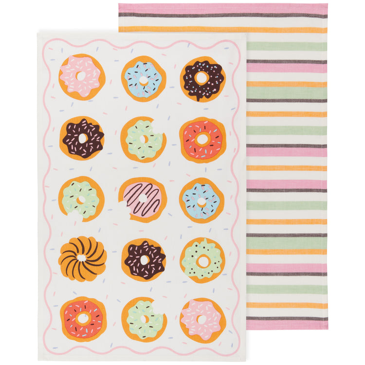 Donuts Cotton Dishtowels Set of 2