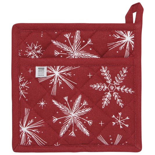 Snowflakes Classic Christmas Potholder