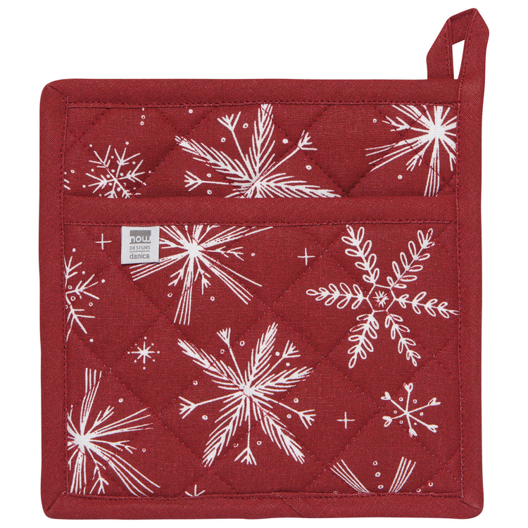 Snowflakes Classic Christmas Potholder