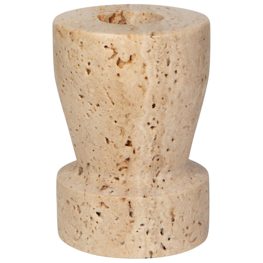 Petra Travertine Candle Holder 3 inch