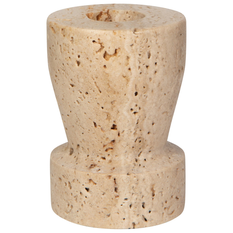 Petra Travertine Candle Holder 3 inch