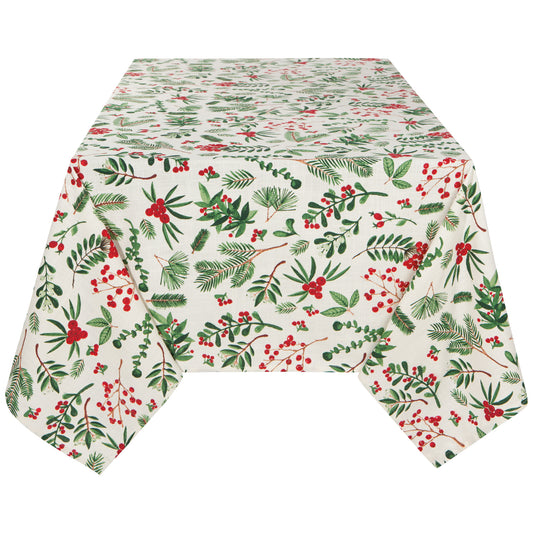 Winterberry Printed Tablecloth 60 x 90 Inches