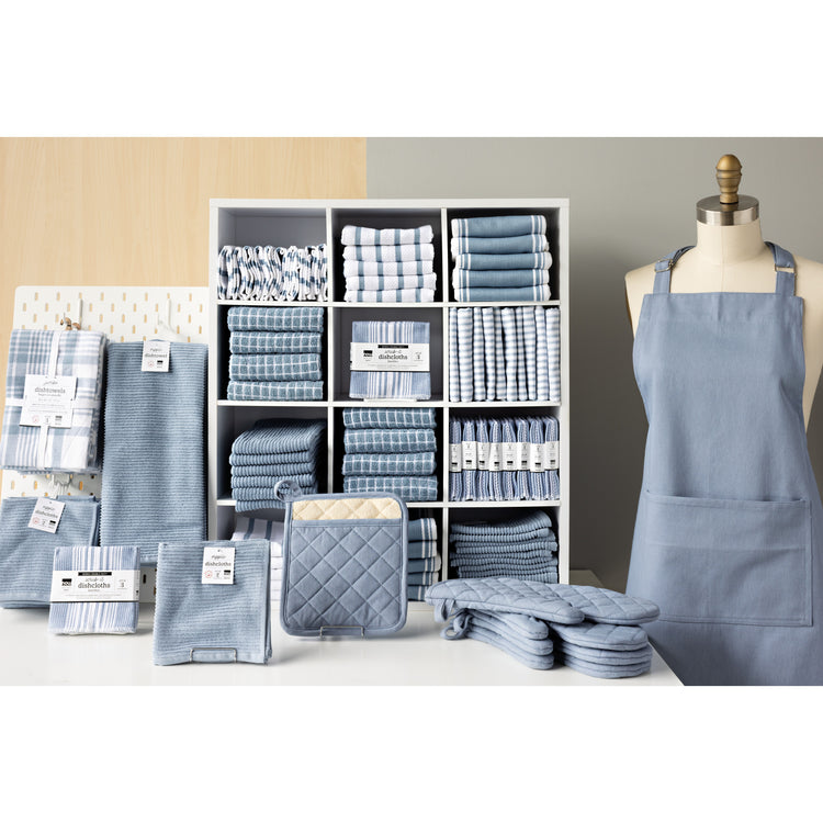 Slate Blue Glass Dishtowels Set of 2