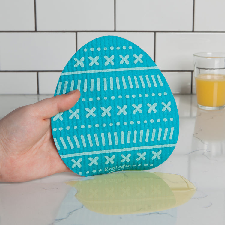 Easter Eggs Shaped Swedish Dishcloths Set of 3