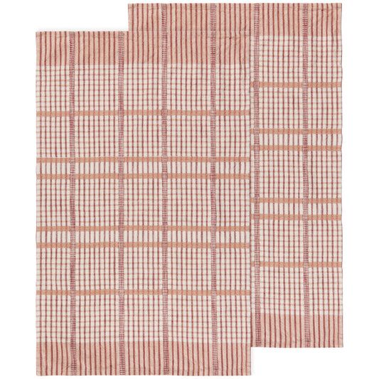 Bisque Finley Check Dishtowels Set of 2