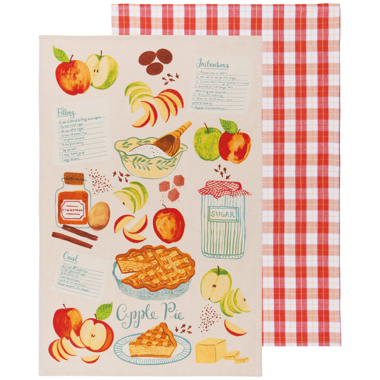 Sweet as Pie Printed Cotton Dishtowels Set of 2