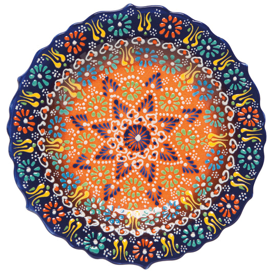 Hand-painted Turkish 10 inch Plate - Evani Azure
