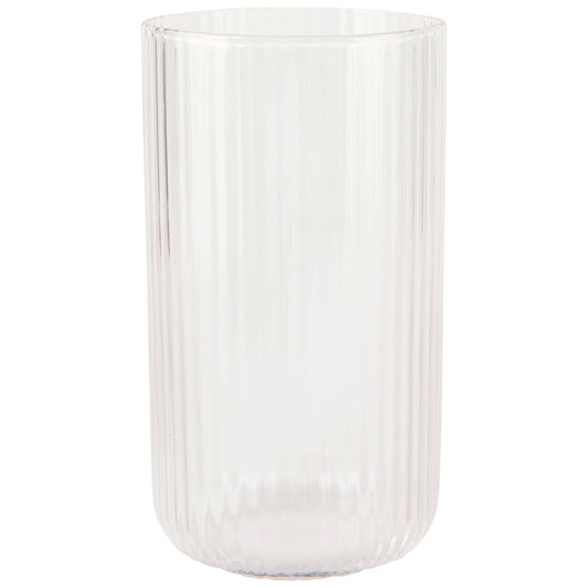 Clear Tall Fluted Tumbler