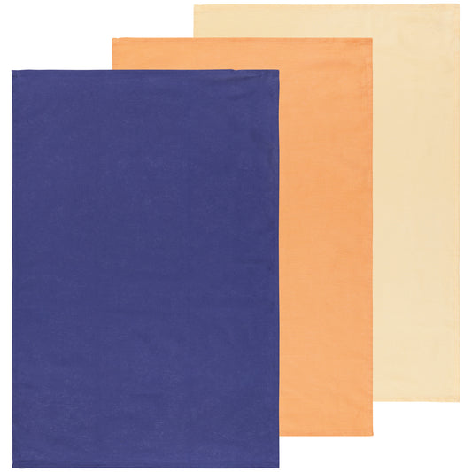 Dusk/Apricot/Sunray Floursack Dishtowels Set of 3 Assorted