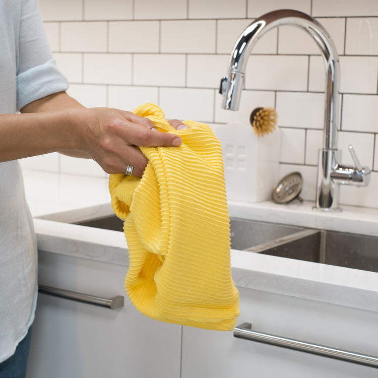 Ripple Lemon Yellow Dishtowel