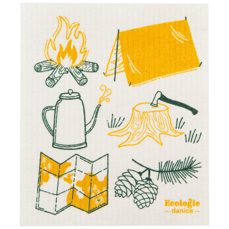 Camp Out Swedish Dishcloth