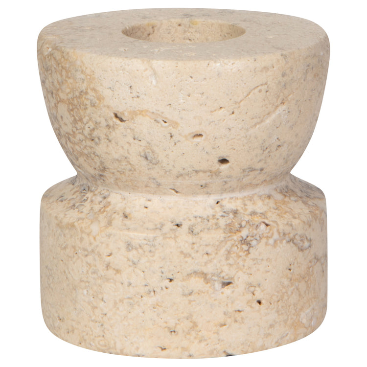 Petra Travertine Travertine Candle Holder Short