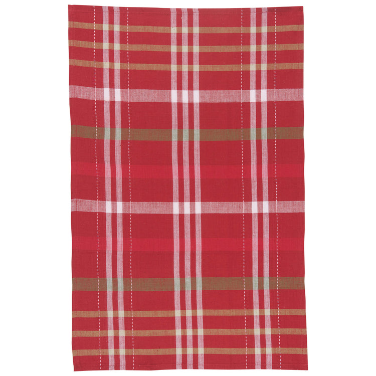 Holiday Cheer Check  Dishtowels Set of 3