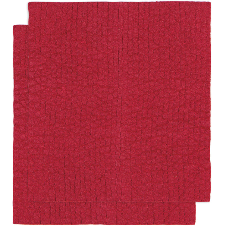 Carmine Swedish Sponge Cloths Set of 2