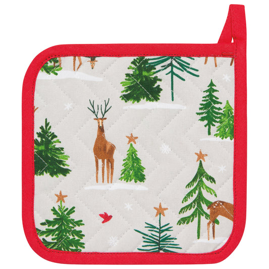 Santa's Reindeer Chef Potholder