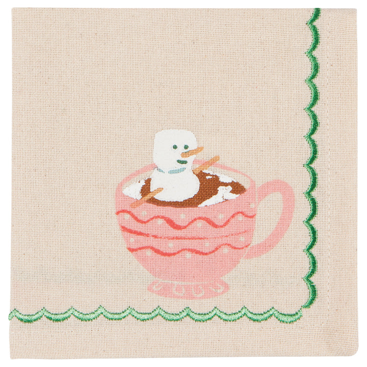 Cozy Cups Cocktail Napkins Set of 4