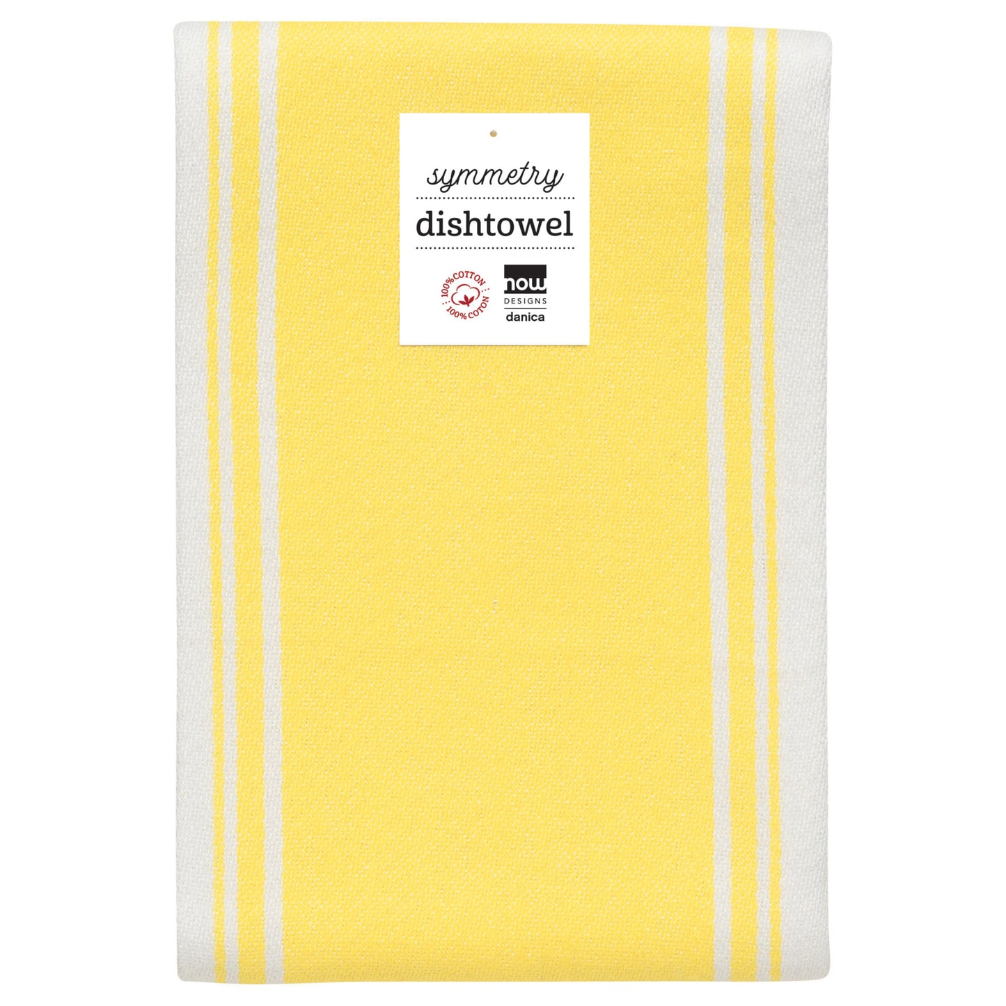 Symmetry Lemon Yellow Dishtowel