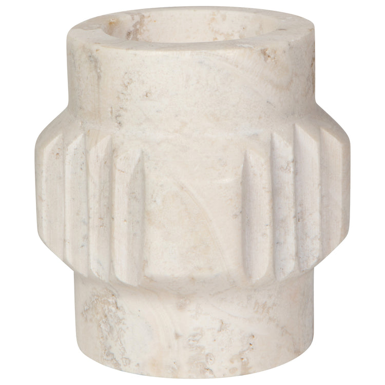 Altis Travertine Candle Holder Short