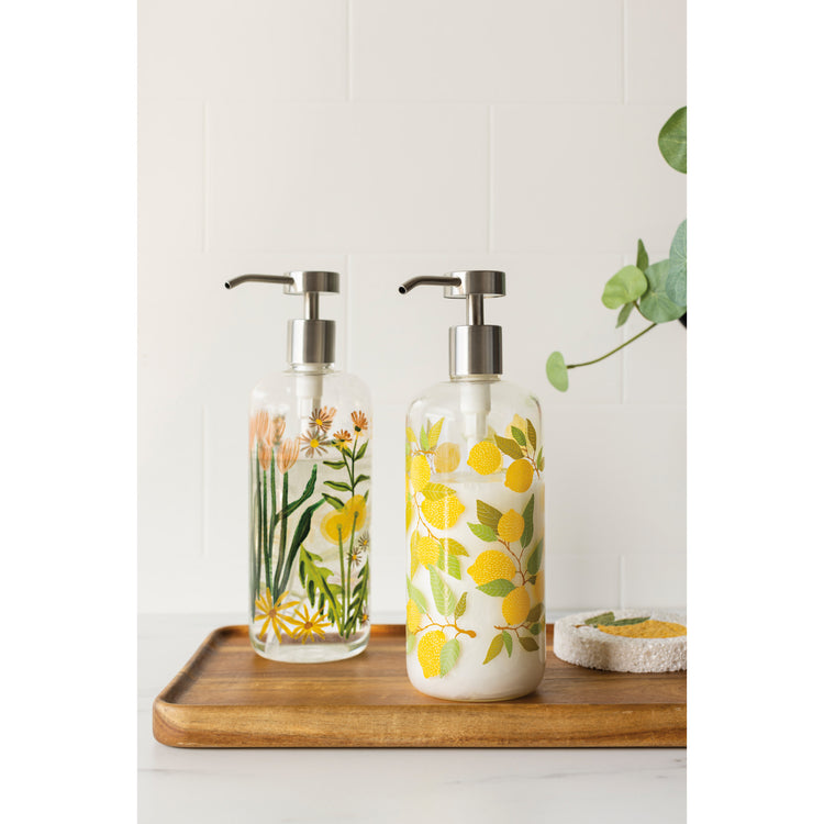 Lemons Glass Soap Pump