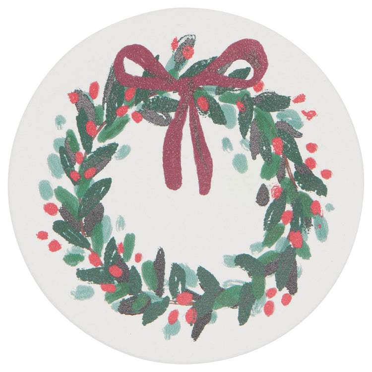 Wreaths Soak Up Coasters Set of 4