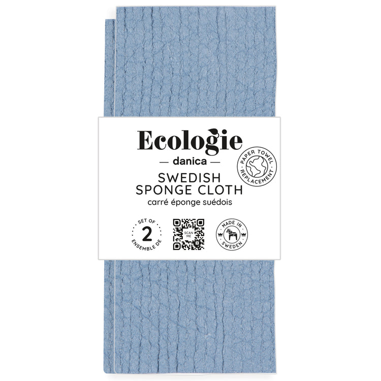 Slate Blue Swedish Sponge Cloths Set of 2