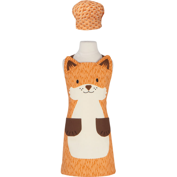 Fox Kid's Apron and Hat Set