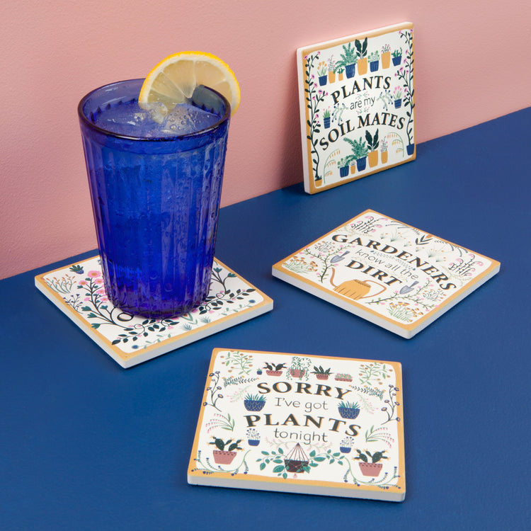Smarty Plants Soak Up Coaster Set of 4