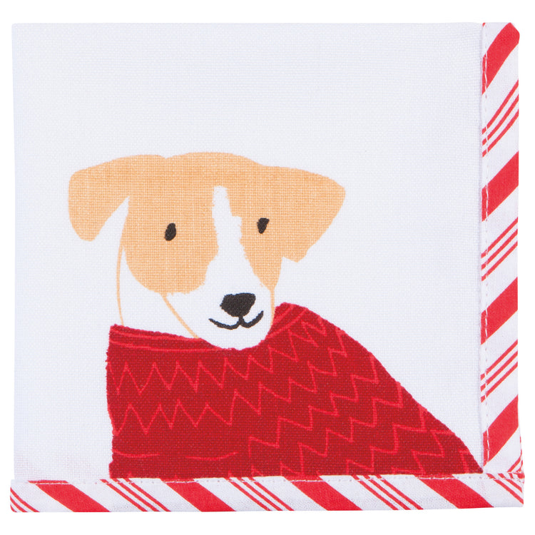 Holiday Hounds Christmas Cocktail Napkins Set of 4