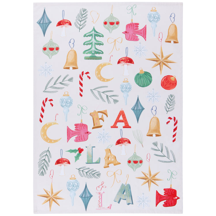 Fa La La Christmas Mug and Dishtowel Set