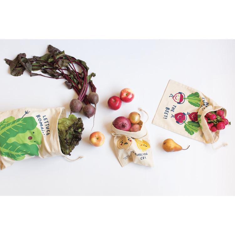 Funny Food Reusable Produce Bag Set of 3