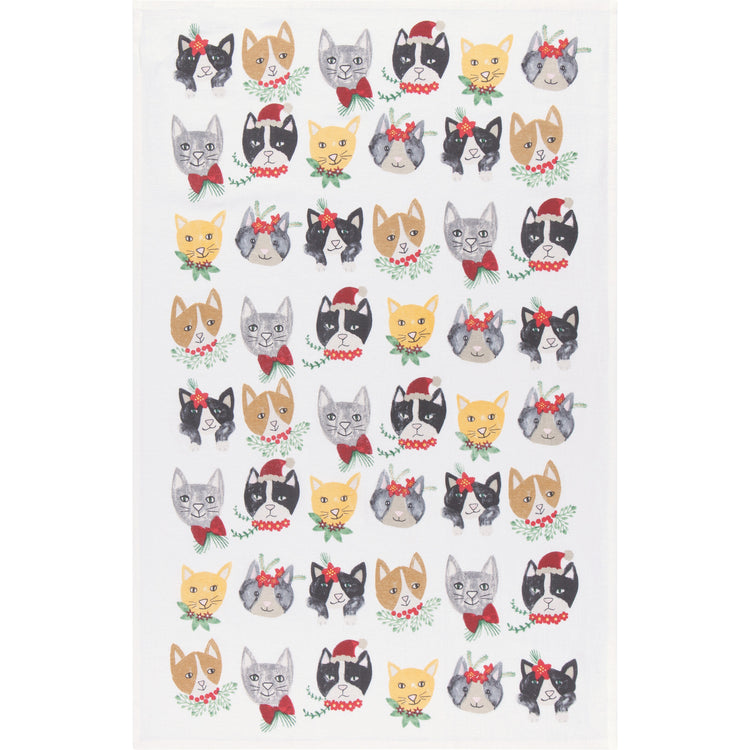 Meowy Christmas Bakers Floursack Dishtowels Set of 3