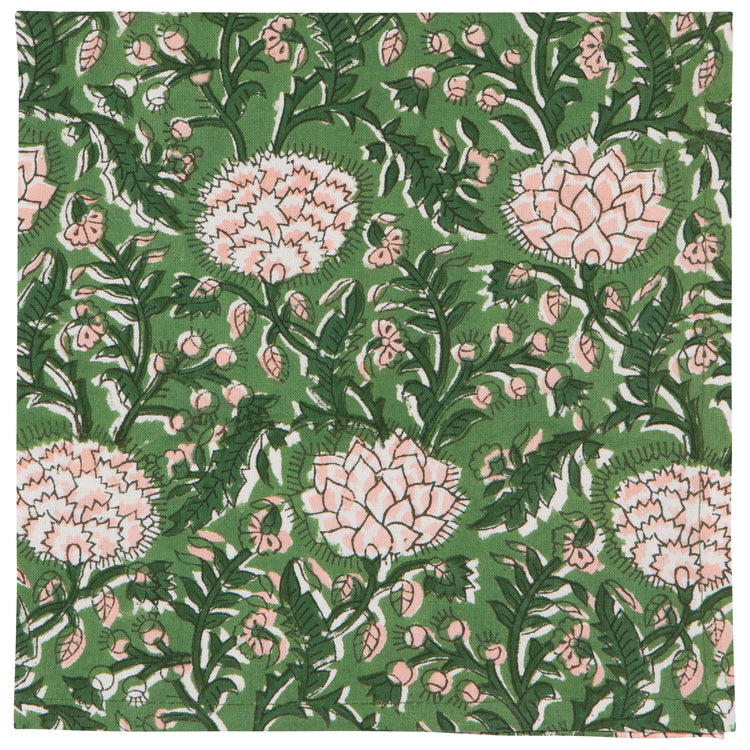 Peony Block Print Napkins Set of 4